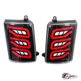 Фонари светодиодные Нива мерседес 222 стиль (прозрачные) (LEDZILLA) B100-A