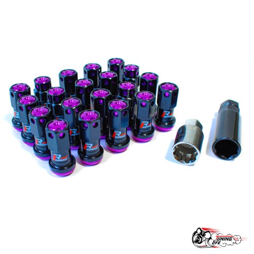 гайки стальные MAX GUARD (с секреткой) фиолетовые 1.5