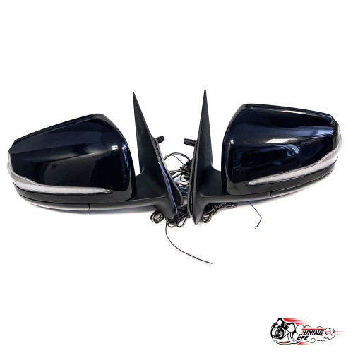 Зеркала Гранта AMG МЕХАНИКА c 1Х повторителем, подсветка + складывание + обогрев