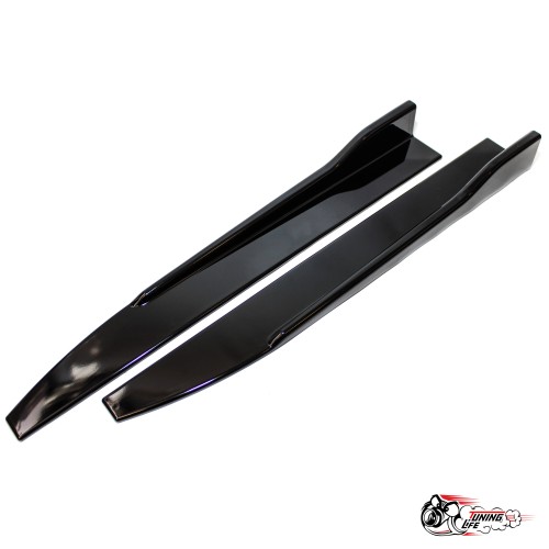 Накладки на пороги универсальные SALMAN черный глянец(80 см)