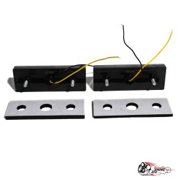 Повторители поворотов нива КЛЮШКИ с двумя полосками желтые (N008)