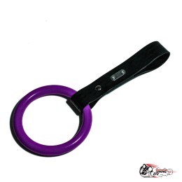 Цурикава круглое кольцо фиолетовое, подвес черный пластик