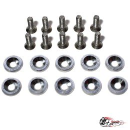 Шайбы с болтами декоративные JDM серебро