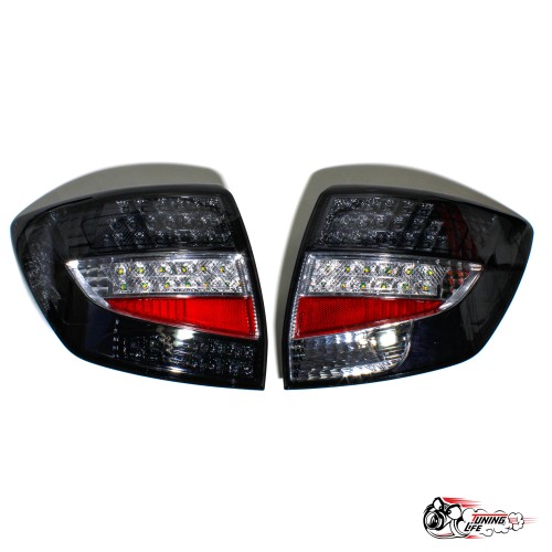 Фонари светодионые задние Гранта серый + белый