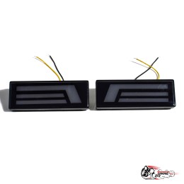 Повторители поворотов нива КЛЮШКИ с двумя полосками желтые (N008)