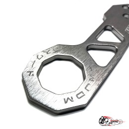 Петля буксировочная Password JDM загнутая серебро