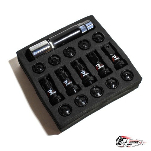 Гайки стальные MAX GUARD (с секреткой) черные 1.5