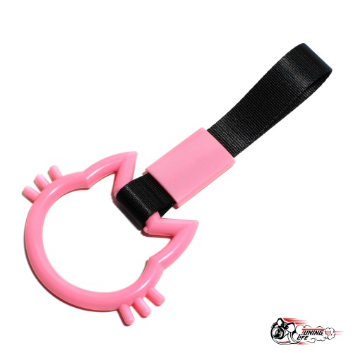 цурикава кот (хеллоу китти) розовый, черная ткань