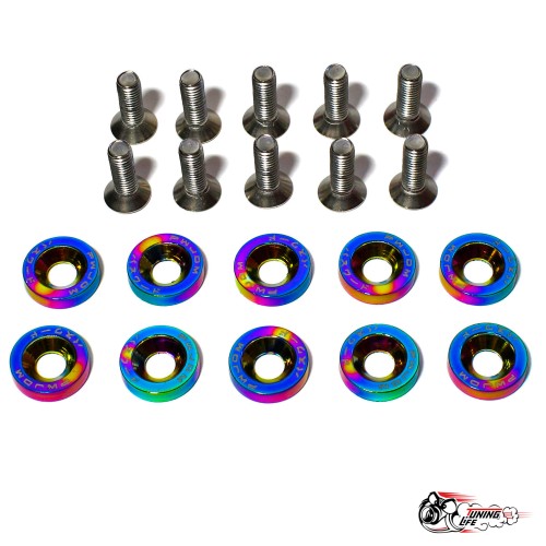 Шайбы с болтами декоративные JDM НЕО-ХРОМ