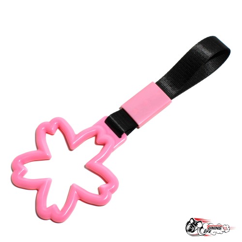 цурикава розовый цветок, черная ткань