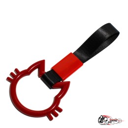 цурикава кот (хеллоу китти) красный , черная ткань