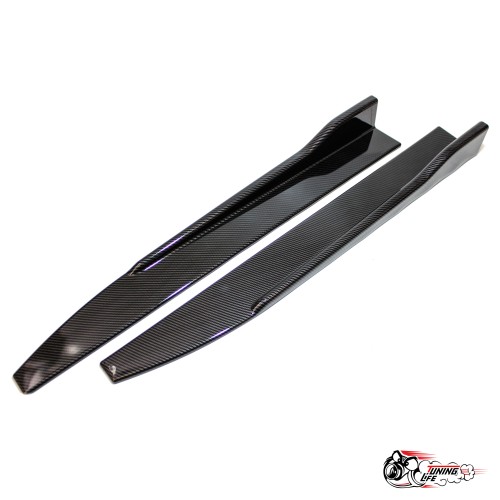 Накладки на пороги универсальные SALMAN черный карбон(80 см)