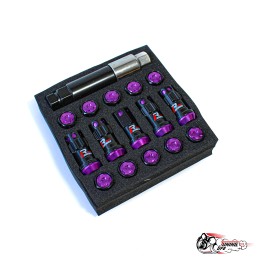 Гайки стальные MAX GUARD (с секреткой) фиолетовые 1.25