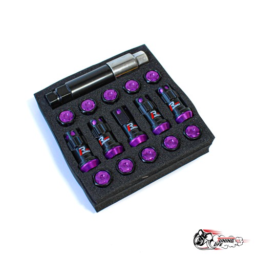 Гайки стальные MAX GUARD (с секреткой) фиолетовые 1.25