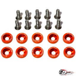 Шайбы с болтами декоративные JDM оранжевые