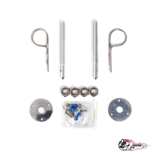 замки капота OMP серебро