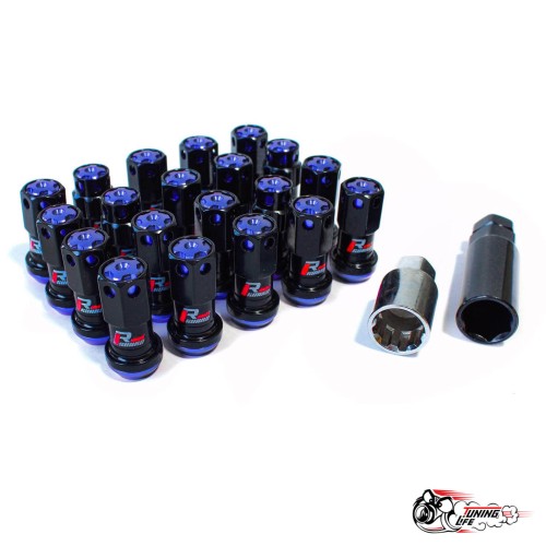 гайки стальные MAX GUARD (с секреткой) синие 1.25