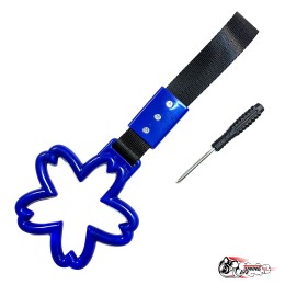 Цурикава синий цветок, черная ткань