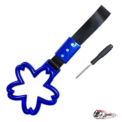 Цурикава синий цветок, черная ткань