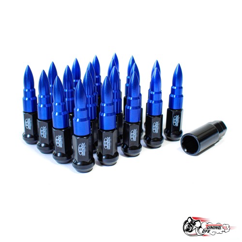 Гайки колесные Blox M12х1,25, синие сталь пули