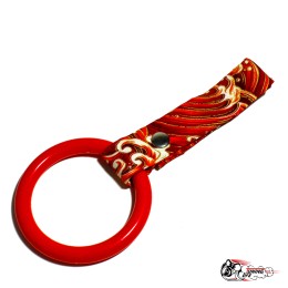 Цурикава круглое кольцо красное, красная ткань