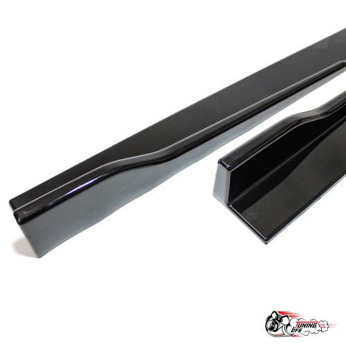 Накладки на пороги универсальные SALMAN черный глянец(80 см)