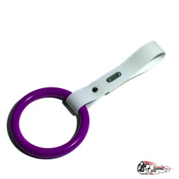 Цурикава круглое кольцо фиолетовое, подвес белый пластик