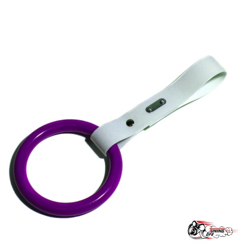 Цурикава круглое кольцо фиолетовое, подвес белый пластик