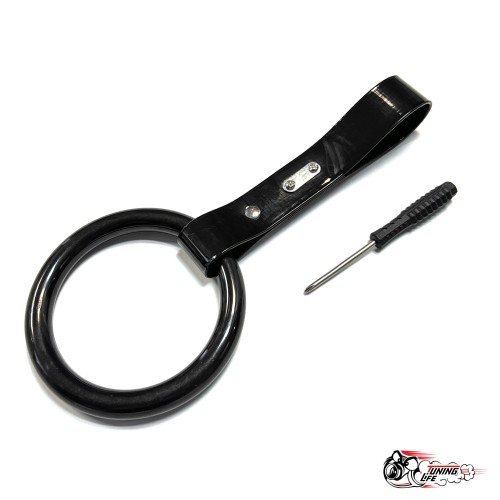 Цурикава круглое кольцо черное, подвес черный пластик