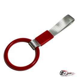 цурикава круглое кольцо красное, серая ткань