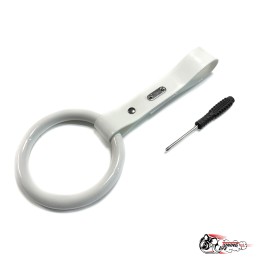 Цурикава круглое кольцо белое, подвес белый пластик