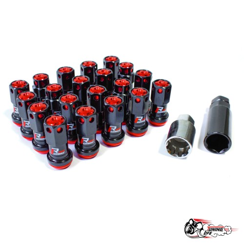 гайки стальные MAX GUARD (с секреткой) красные 1.5