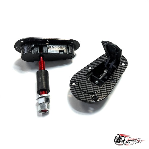 Замки капота D1 Карбон (аквапринт)