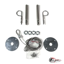 Замки капота OMP хром со шплинтами