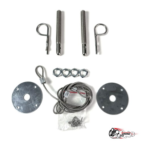 Замки капота OMP хром со шплинтами