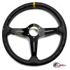 Руль Nardi кожа без выноса желтая полоска белая строчка D36