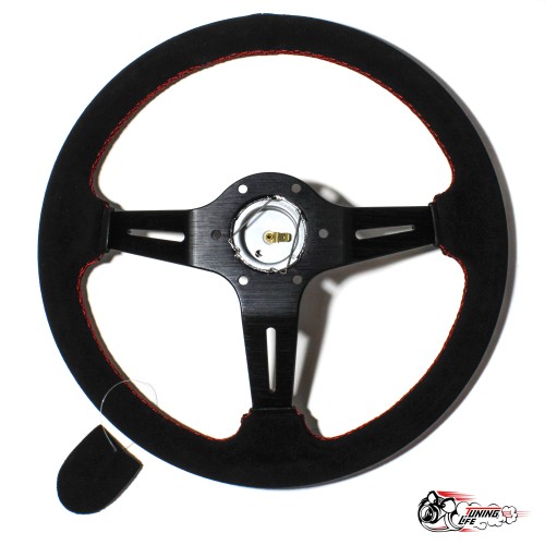 руль Nardi Deep Corn алькантара черный центр средний вынос (7СМ) (6х74) D35