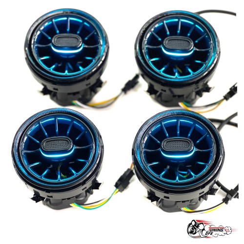 Воздуховоды AMG Гранта регулируемые Серые 4 шт, 8 цветов, 2 варианта управления, Пульт и Приложение