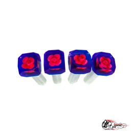 Кнопки замков розочка синий фон