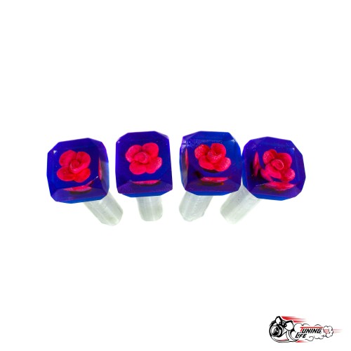 Кнопки замков розочка синий фон