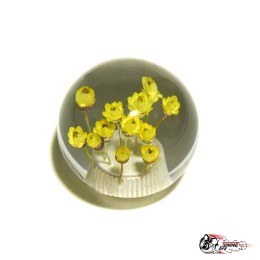 Насадка на ручку кпп шар Цветочки Желтые