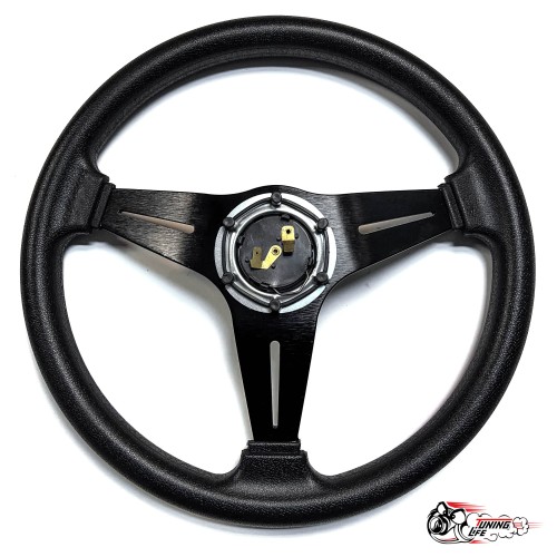 Руль МОМО без вылета черный (бюджет)