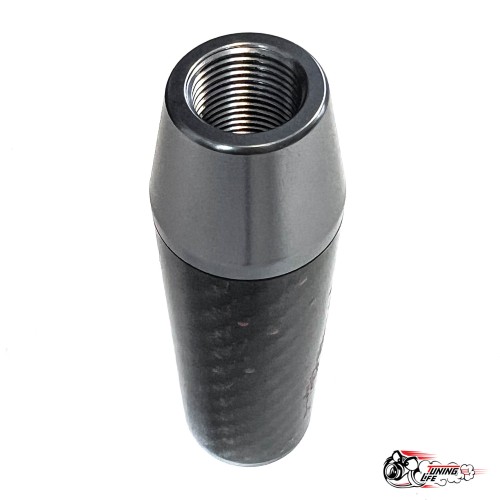 Насадка на ручку КПП мейхуа на фоне карбон темно-серая 13см