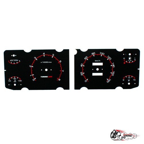 Шкала 2107 под 2 окна в стиле Vesta (красная)