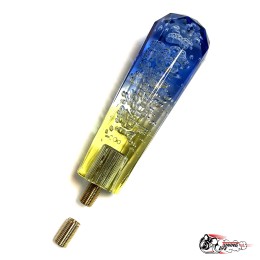 Насадка на ручку КПП дрифтовая 15см 3 цвета кристалл (синий белый желтый)