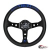 Руль Vertex синий из кожи с черными спицами