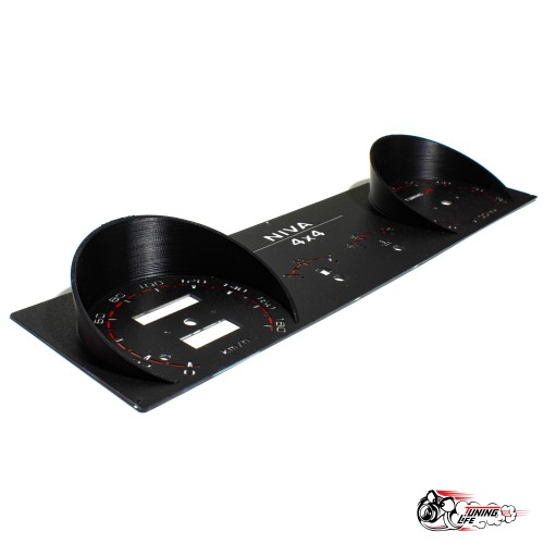 Шкала Нива приборка с.о. в стиле Vesta (красная)