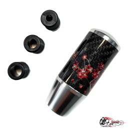 Насадка на ручку КПП мейхуа на фоне карбон серая 8,5см