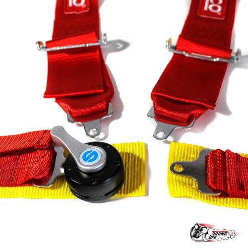 Ремни Sparco КРАСНЫЕ 4 точки (быстросъем)