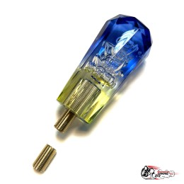 Насадка на ручку КПП дрифтовая 10см 3 цвета кристалл (синий белый желтый)